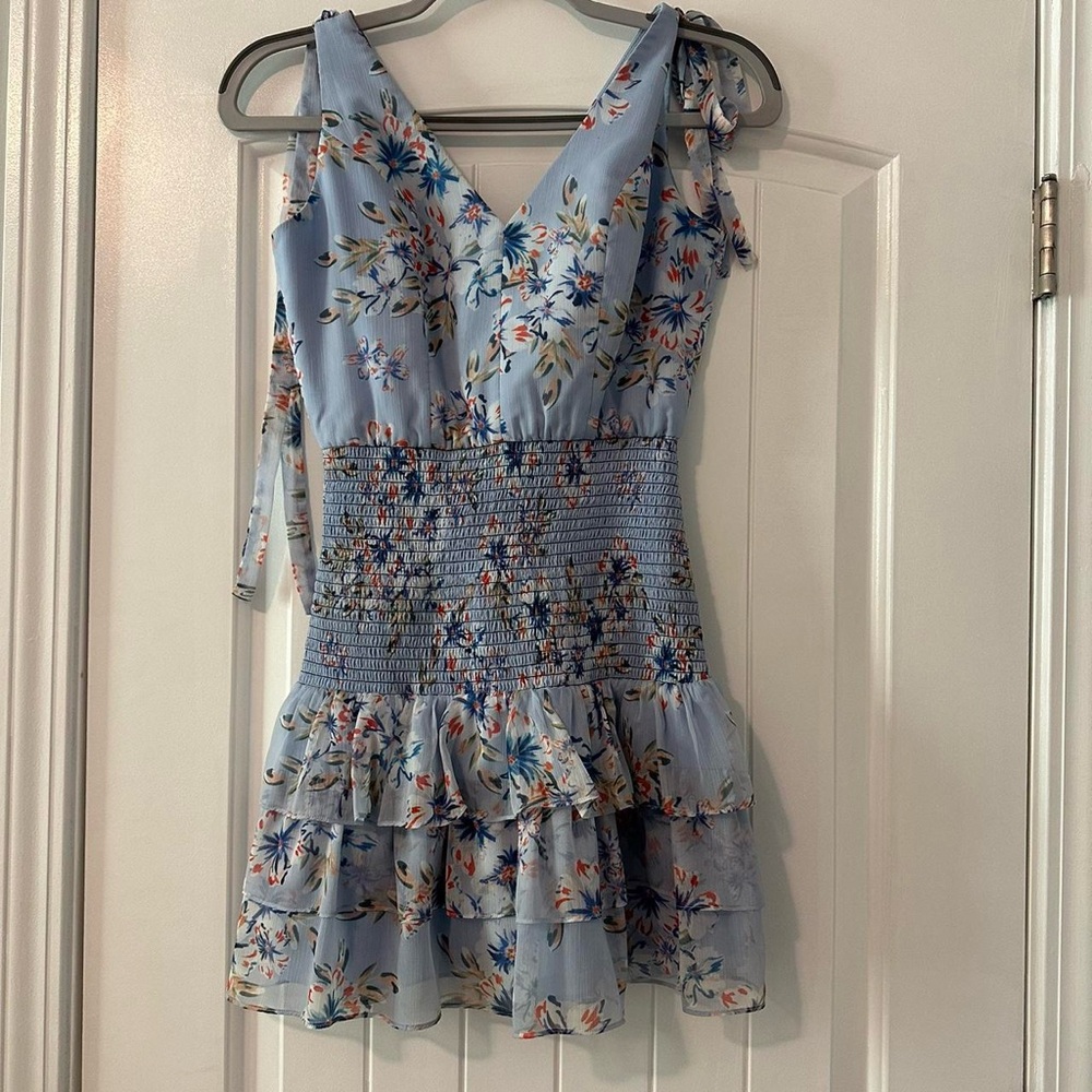 Amanda Uprichard floral Zita mini dress in size small